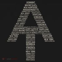 Appalachian Trail Symbol Word Cloud With Us Staates Ornament thumb 1