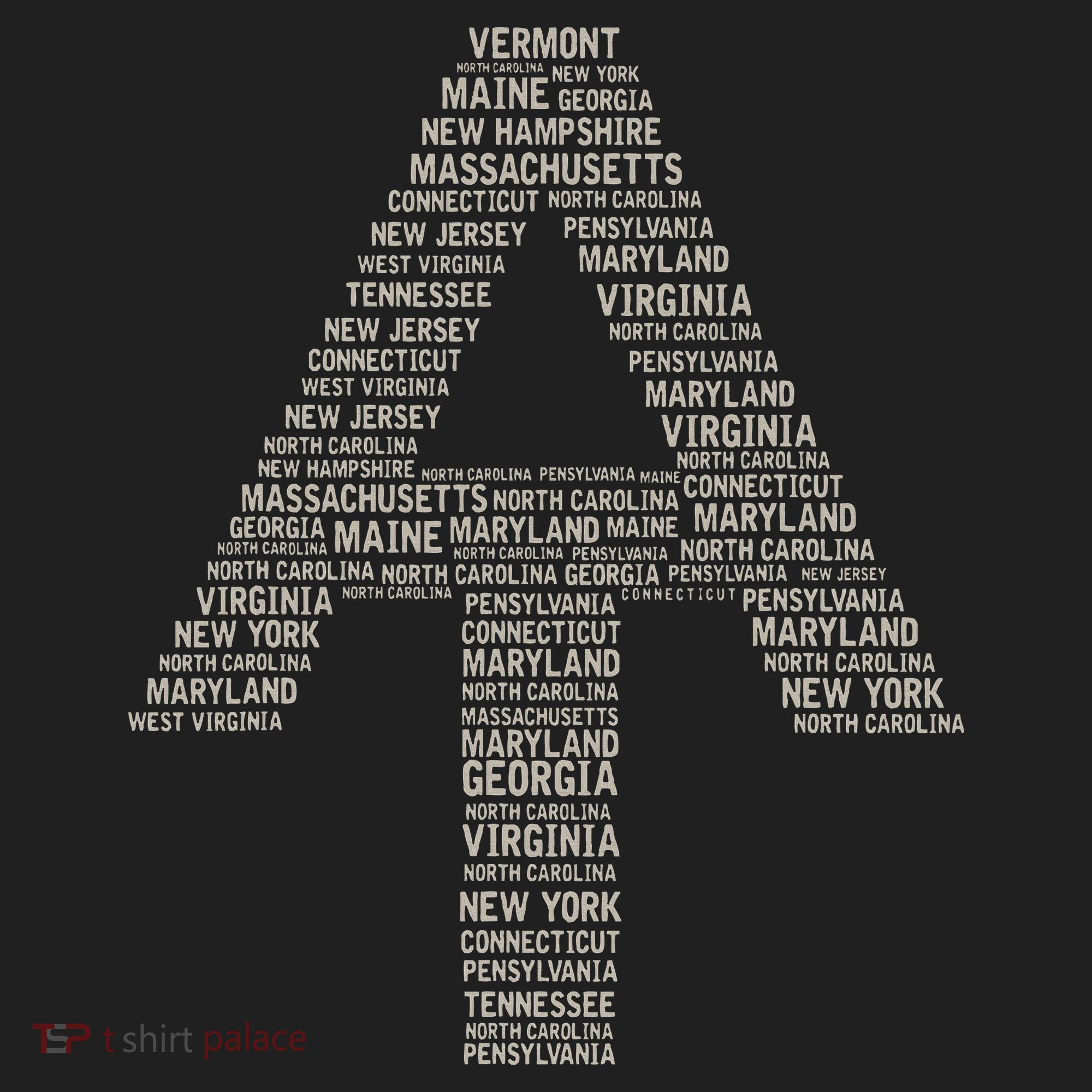 Appalachian Trail Symbol Word Cloud With Us Staates Hat