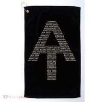 Appalachian Trail Symbol Word Cloud With Us Staates Golf Towel thumb 0
