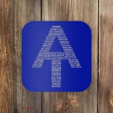 Appalachian Trail Symbol Word Cloud With Us Staates Coaster