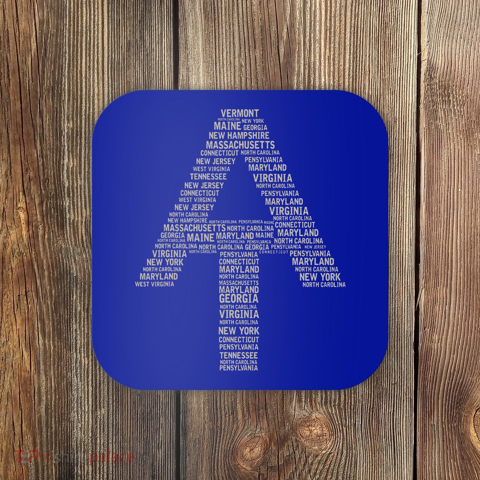 Appalachian Trail Symbol Word Cloud With Us Staates Coaster