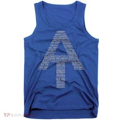 Appalachian Trail Symbol Word Cloud With Us Staates Tank Top