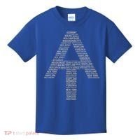 Appalachian Trail Symbol Word Cloud With Us Staates Kids T-Shirt thumb 0