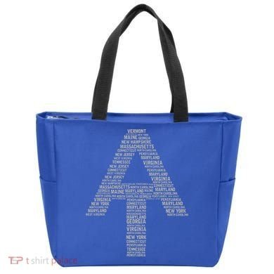 Appalachian Trail Symbol Word Cloud With Us Staates Tote Bag