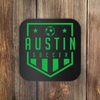 Austin Texas Soccer  Futbol Jersey Kit Badge Match Coaster thumb 0