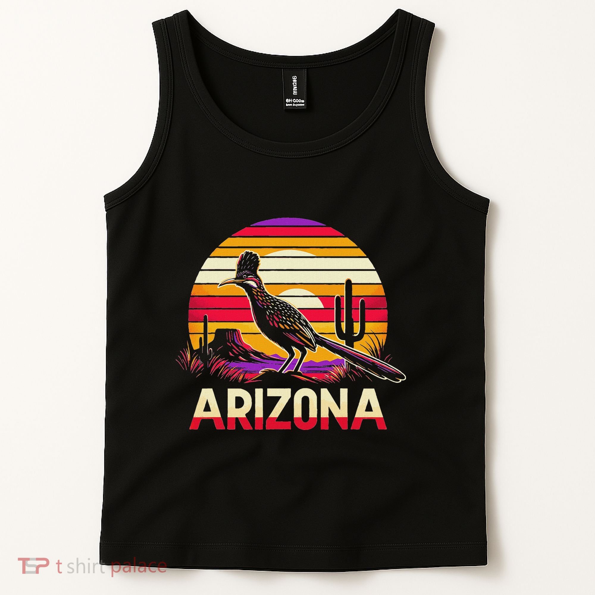 Arizona T State Of Arizona Cactus Arizona Roadrunner Tank Top