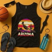 Arizona T State Of Arizona Cactus Arizona Roadrunner Tank Top thumb 4