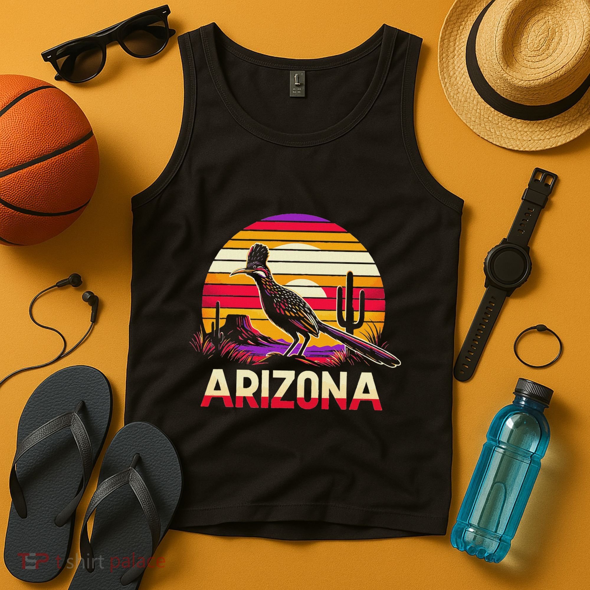 Arizona T State Of Arizona Cactus Arizona Roadrunner Tank Top
