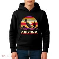 Arizona T State Of Arizona Cactus Arizona Roadrunner Kids Hoodie thumb 4