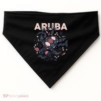 Aruba Travel Summer Vacation Aruban Turtle Tropical Island USA-Made Doggie Bandana thumb 0