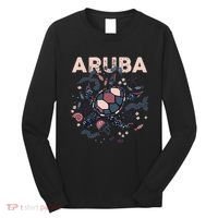 Aruba Travel Summer Vacation Aruban Turtle Tropical Island Long Sleeve Shirt thumb 0