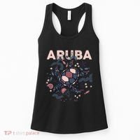 Aruba Travel Summer Vacation Aruban Turtle Tropical Island Women's Tank Top thumb 0