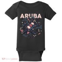 Aruba Travel Summer Vacation Aruban Turtle Tropical Island Baby Bodysuit thumb 0