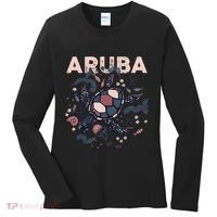 Aruba Travel Summer Vacation Aruban Turtle Tropical Island Women's Long Sleeve Shirt thumb 0