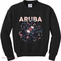 Aruba Travel Summer Vacation Aruban Turtle Tropical Island Kids Sweatshirt thumb 0