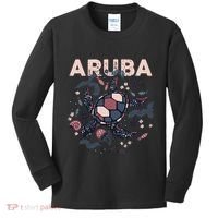 Aruba Travel Summer Vacation Aruban Turtle Tropical Island Kids Long Sleeve Shirt thumb 0