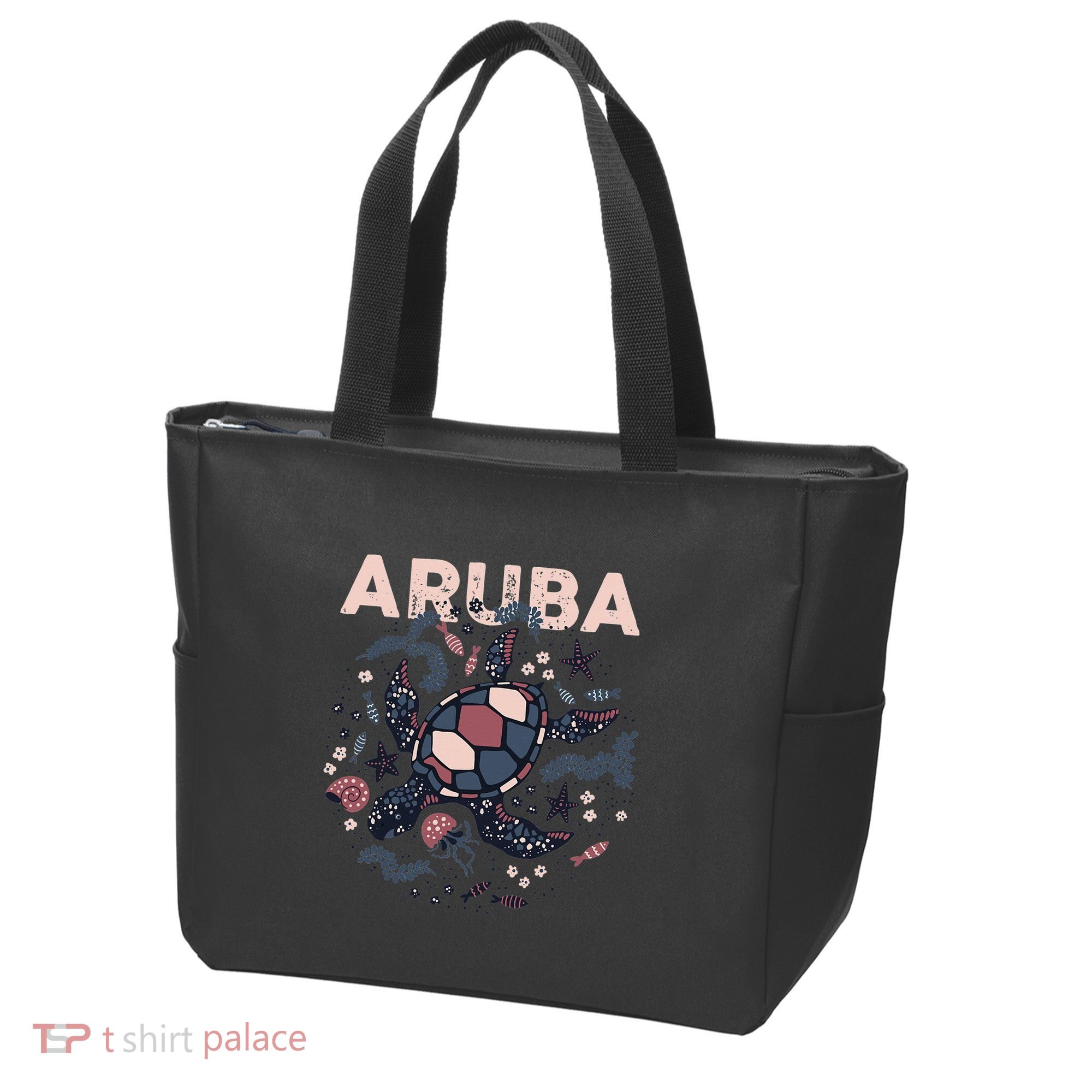 Aruba Travel Summer Vacation Aruban Turtle Tropical Island Tote Bag