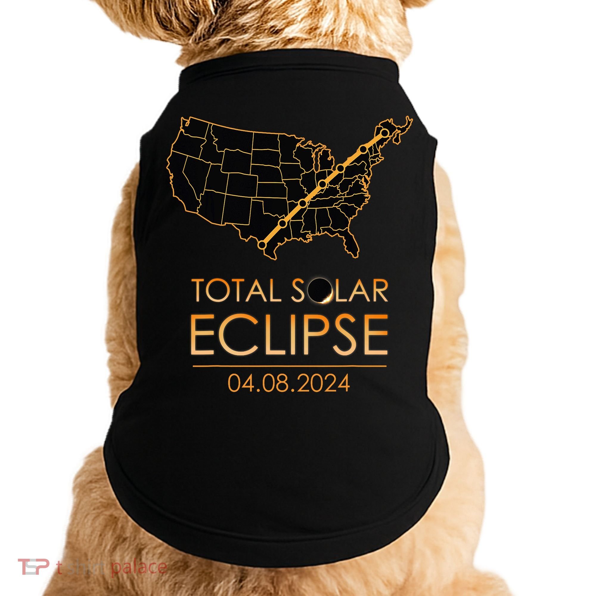 America Total Solar Eclipse April 8 2024 Usa Map Totality Doggie Tank
