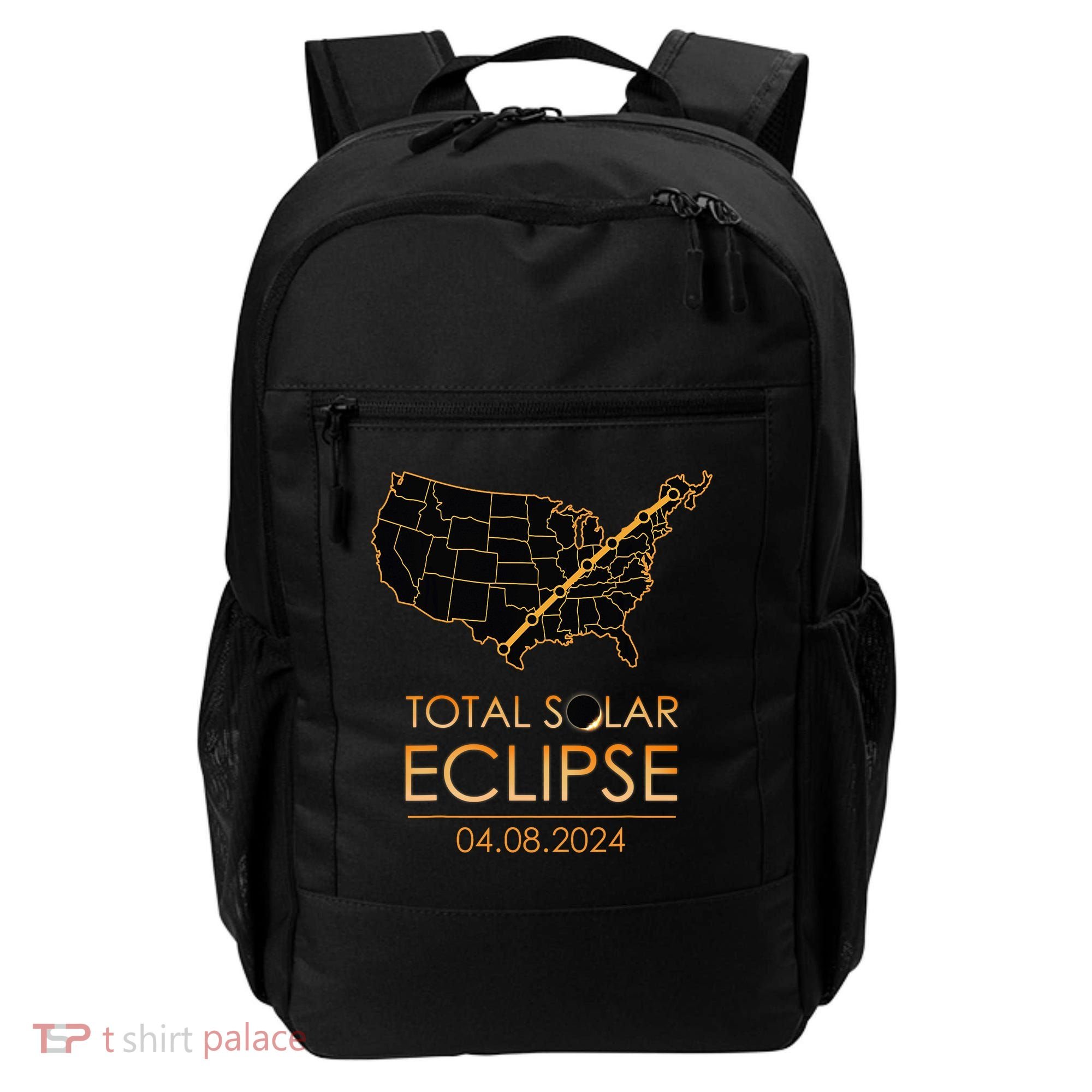 America Total Solar Eclipse April 8 2024 Usa Map Totality Backpack