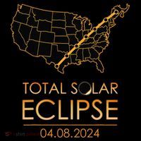America Total Solar Eclipse April 8 2024 Usa Map Totality Women's Hoodie thumb 2