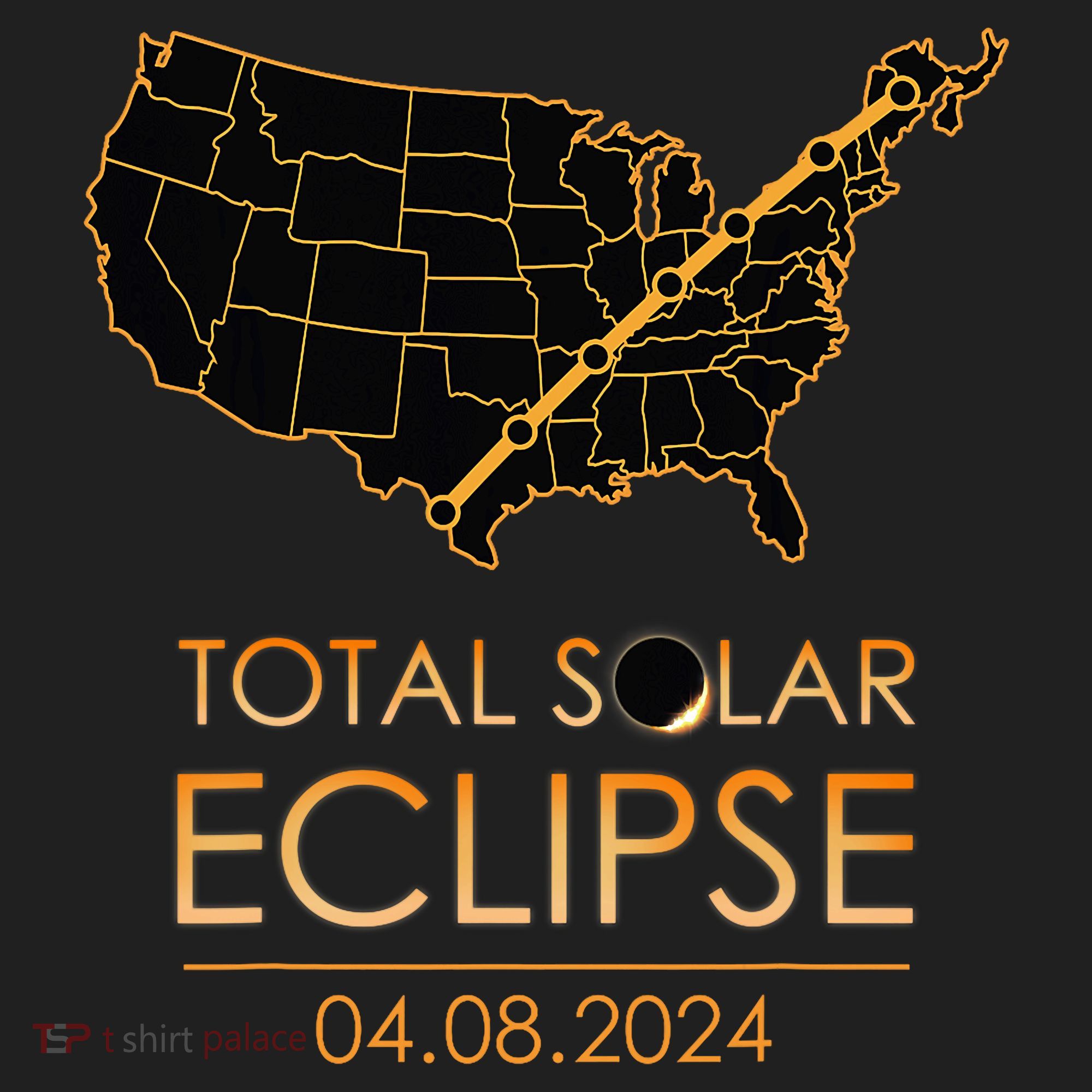 America Total Solar Eclipse April 8 2024 Usa Map Totality Tumbler