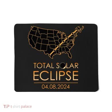 America Total Solar Eclipse April 8 2024 Usa Map Totality Mousepad