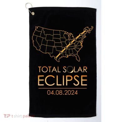 America Total Solar Eclipse April 8 2024 Usa Map Totality Golf Towel