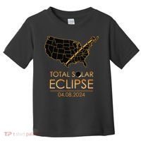 America Total Solar Eclipse April 8 2024 Usa Map Totality Toddler T-Shirt thumb 0
