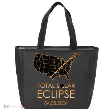 America Total Solar Eclipse April 8 2024 Usa Map Totality Tote Bag