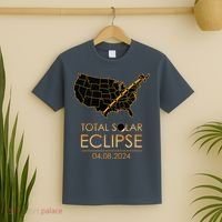 America Total Solar Eclipse April 8 2024 Usa Map Totality T-Shirt thumb 2
