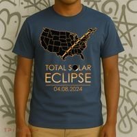 America Total Solar Eclipse April 8 2024 Usa Map Totality T-Shirt thumb 3