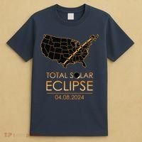 America Total Solar Eclipse April 8 2024 Usa Map Totality T-Shirt thumb 4