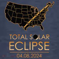 America Total Solar Eclipse April 8 2024 Usa Map Totality Women's T-Shirt thumb 6