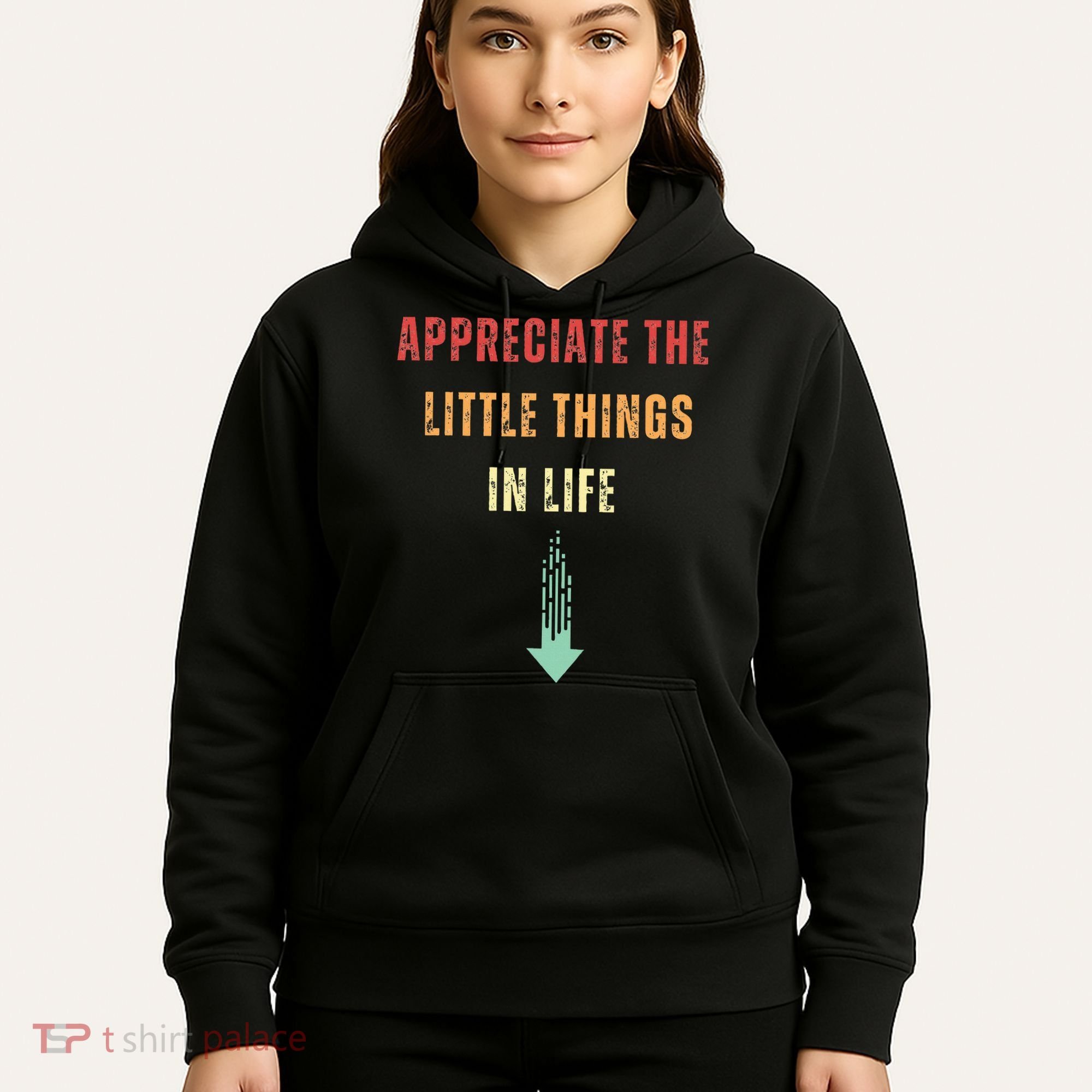Appreciate The Small Things In Life Funny Arrow Sarcasm Pun Hoodie