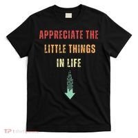 Appreciate The Small Things In Life Funny Arrow Sarcasm Pun T-Shirt thumb 0