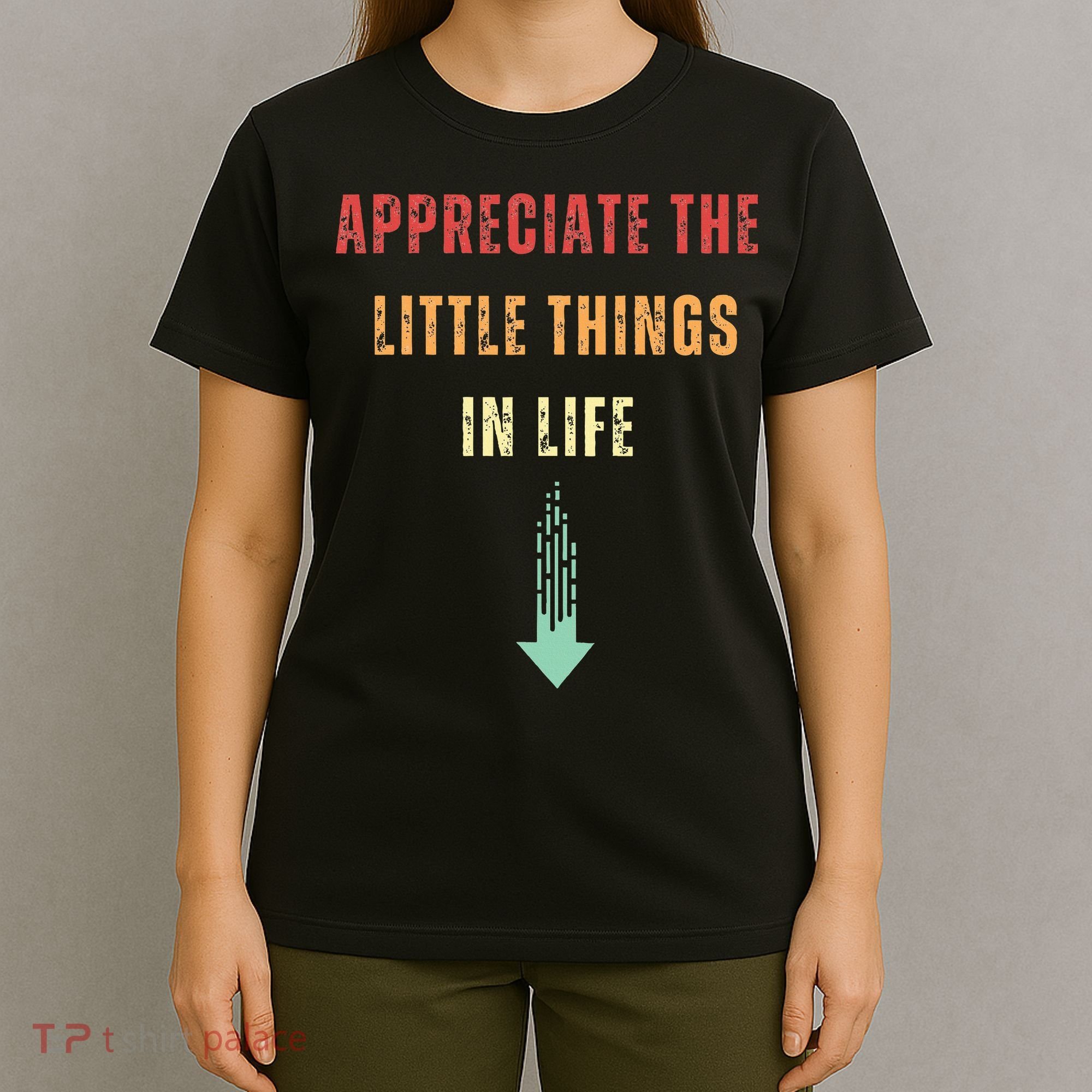 Appreciate The Small Things In Life Funny Arrow Sarcasm Pun T-Shirt