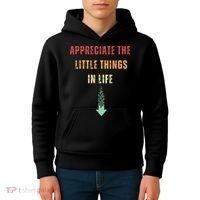 Appreciate The Small Things In Life Funny Arrow Sarcasm Pun Kids Hoodie thumb 4