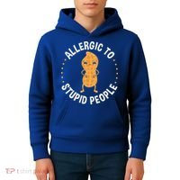 Allergic To Stupid People Peanut Allergy Cute Gift Kids Hoodie thumb 4