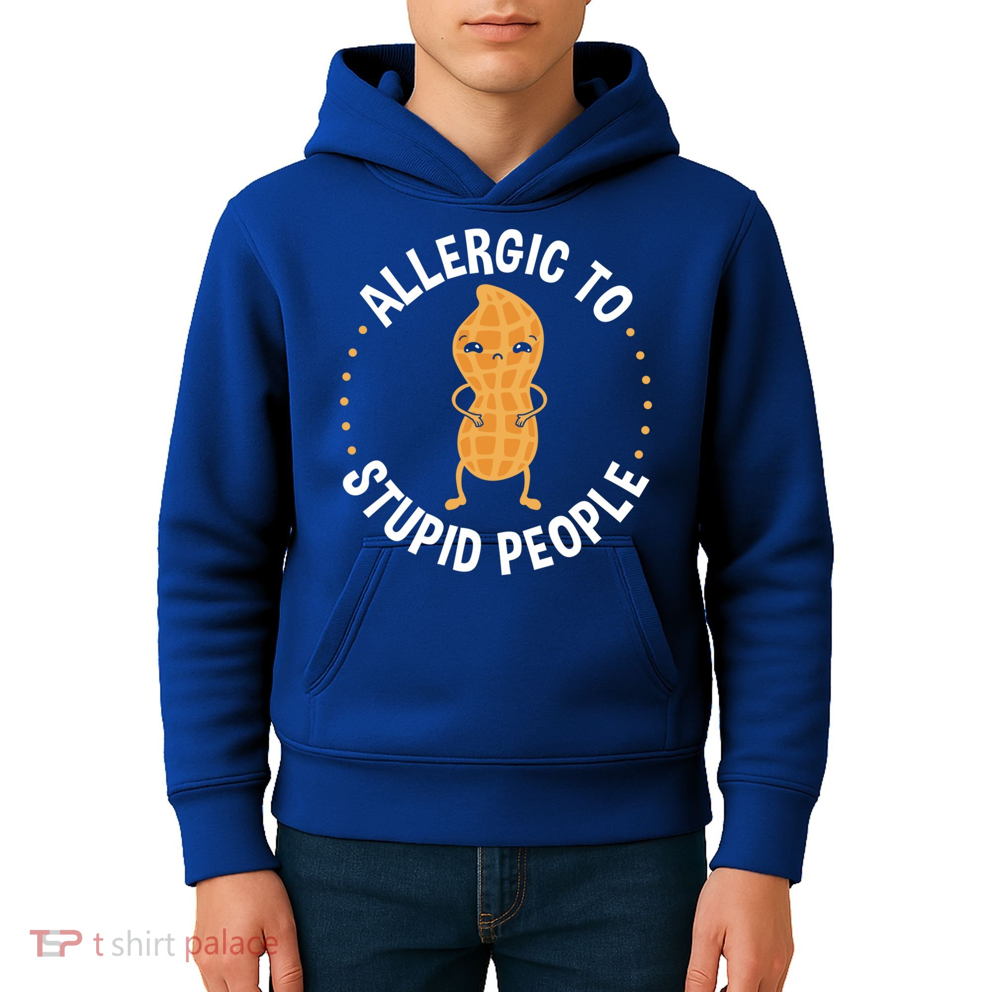 Allergic To Stupid People Peanut Allergy Cute Gift Kids Hoodie