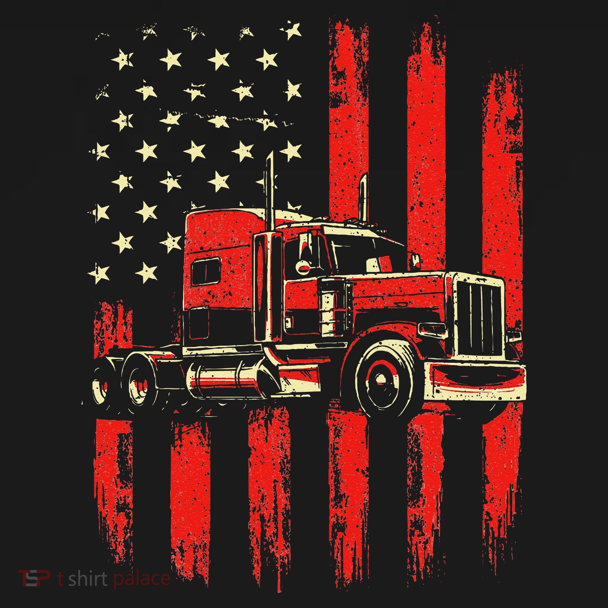 American Trucker Semi Truck Driver Trucking Big Rig Sweatshirt