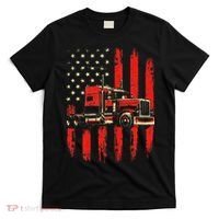 American Trucker Semi Truck Driver Trucking Big Rig T-Shirt thumb 0