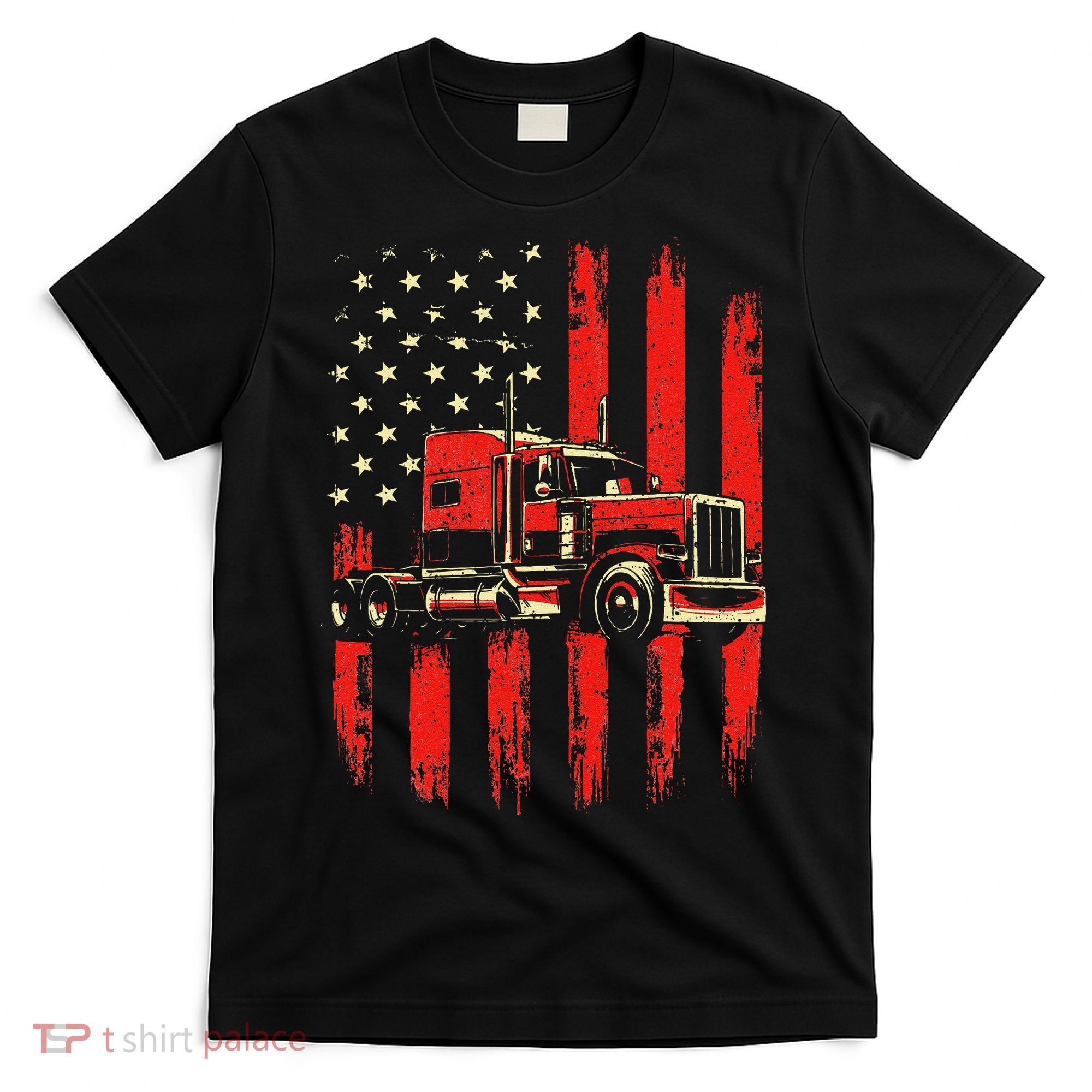 American Trucker Semi Truck Driver Trucking Big Rig T-Shirt