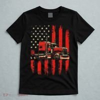 American Trucker Semi Truck Driver Trucking Big Rig T-Shirt thumb 5