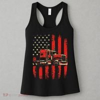 American Trucker Semi Truck Driver Trucking Big Rig Women's Tank Top thumb 3