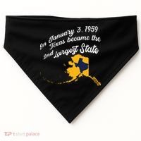 Alaska Texas Shirts Funny Alaska Vs Texas USA-Made Doggie Bandana thumb 0