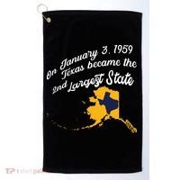 Alaska Texas Shirts Funny Alaska Vs Texas Golf Towel thumb 0