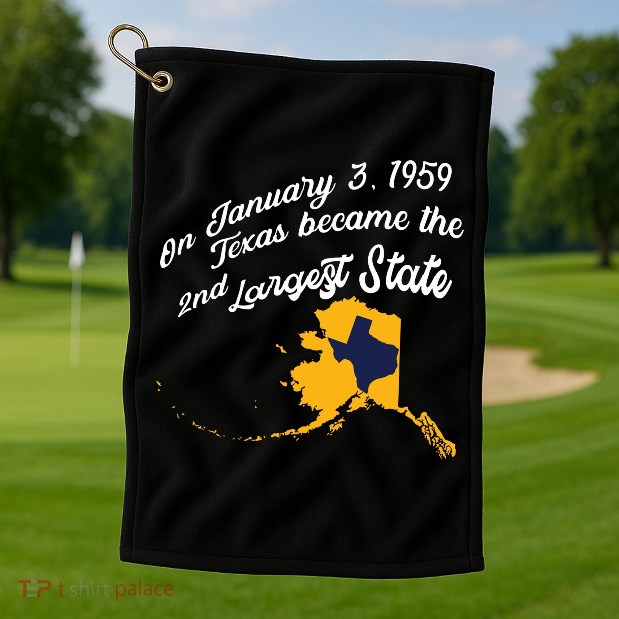 Alaska Texas Shirts Funny Alaska Vs Texas Golf Towel
