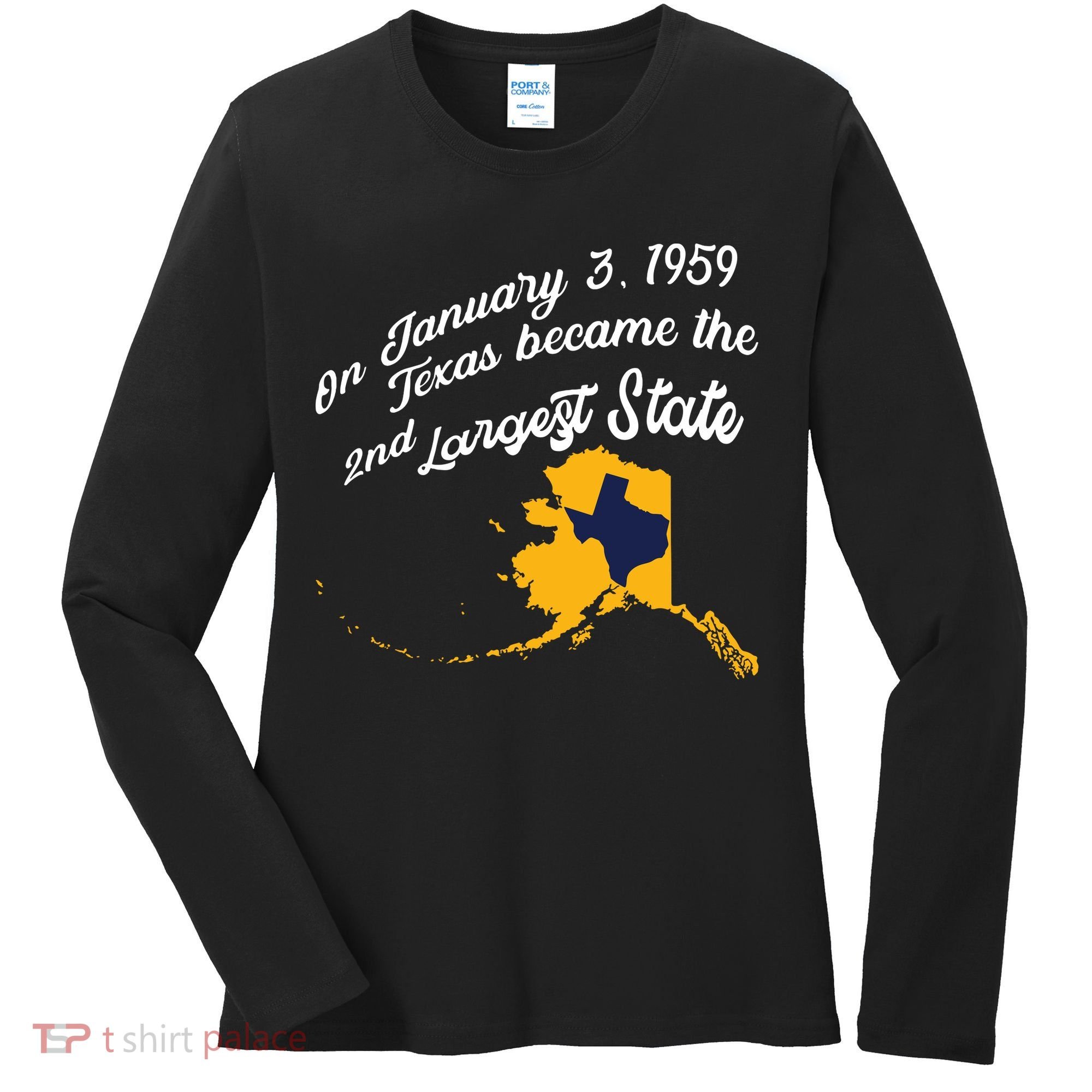 Alaska Texas Shirts Funny Alaska Vs Texas Women's Long Sleeve Shirt