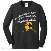 Alaska Texas Shirts Funny Alaska Vs Texas Kids Long Sleeve Shirt thumb 0
