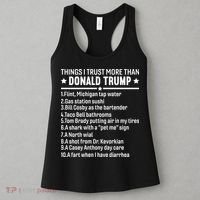 Anti Trump Sarcastic Political Humor Resistance Statement Women's Tank Top thumb 3